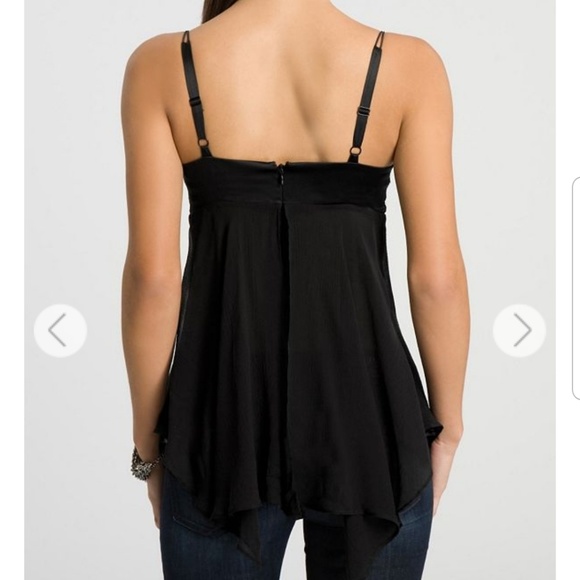 Black silk top - Picture 2 of 3